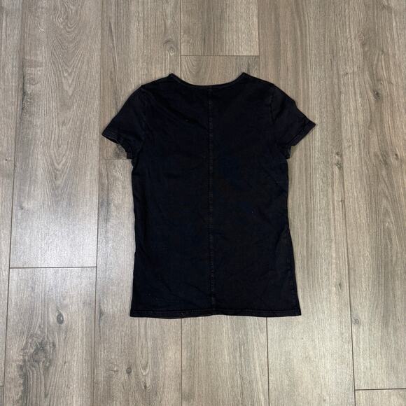 Madewell Essential Slim Tee SZ XS Black Lightweight Cotton Stretch Short Sleeve - Picture 6 of 8